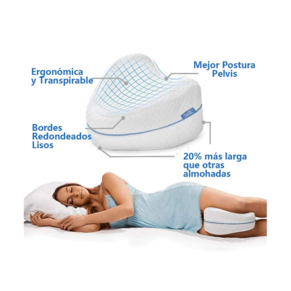 Almohada Cojín Piernas Y Rodillas Viscoelástica Leg Pillow - Imagen 3