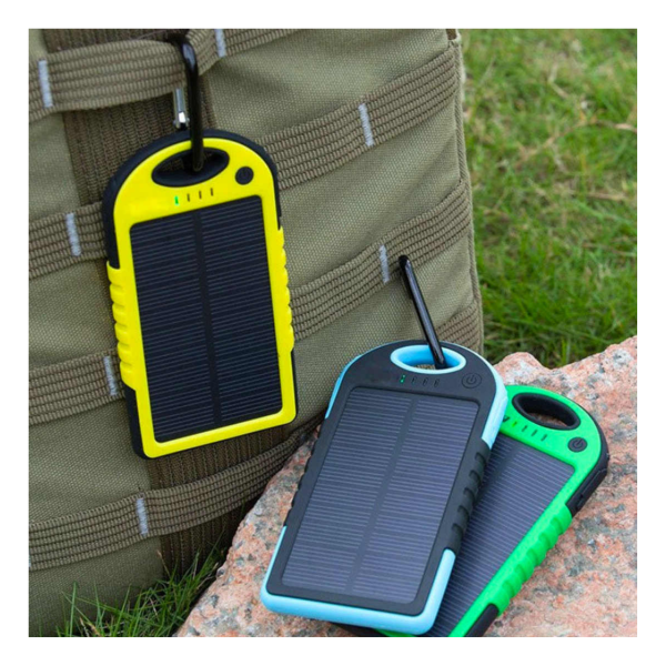 Cargador Power Bank Con Panel Solar Y Luz Led