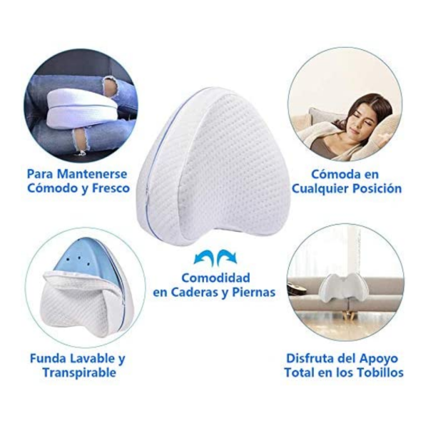 Almohada Cojín Piernas Y Rodillas Viscoelástica Leg Pillow - Imagen 2