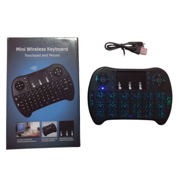 Mini Teclado Mouse Bluetooth Iluminado P Smart Tv Box Pro