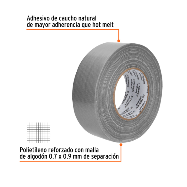 Cinta para Reparar Reforzar Proteger Ductos Tuberias Ancho 48 mm TRUPER - Imagen 3