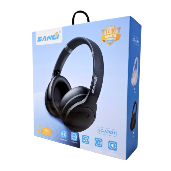 Audifono Bluetooth Negro Elegante Tipo Vincha Sanci SC-A763 - Imagen 2