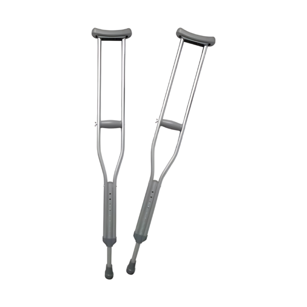 Muletas Axilares Ortopedicas Regulable de Aluminio Talla M en PAR