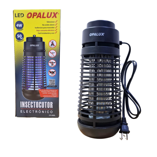 Insectocutor electrónico 4W 50M2 Opalux OP-6NBL - Imagen 3