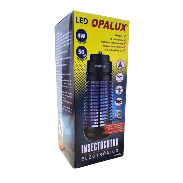 Insectocutor electrónico 4W 50M2 Opalux OP-6NBL - Imagen 2