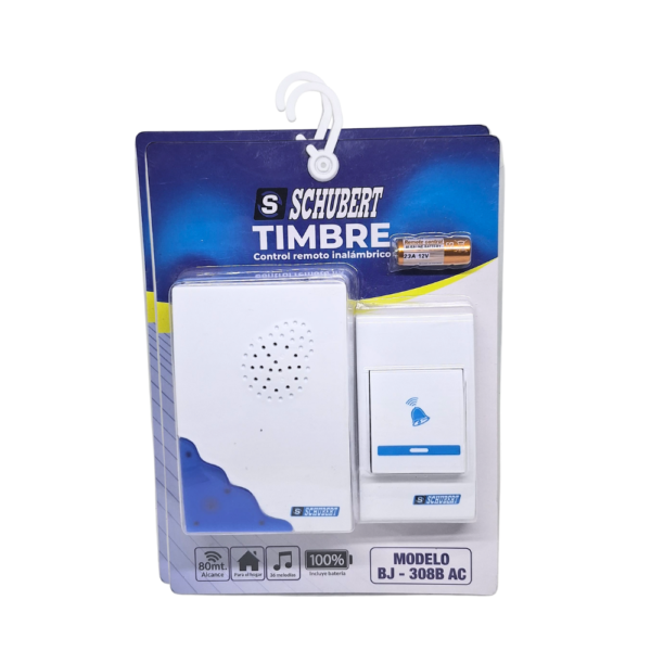 Timbre Inalambrico Portatil 80m SHUBERT BJ-308B AC - Imagen 3