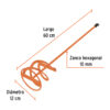 Revolvedor Mezclador De Pintura 120mm Truper Rev-12 - Imagen 4