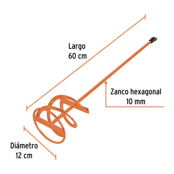 Revolvedor Mezclador De Pintura 120mm Truper Rev-12 - Imagen 4