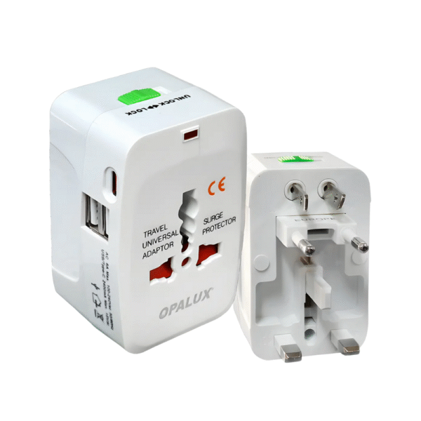 Adaptador Enchufe Multiple Viajero con 2 Entradas USB y 1 Tipo C - OP-931E - Imagen 2