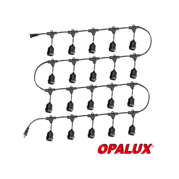 Guirnalda de 20 Sockets Colgantes Opalux E27 220V 10m - OP-20E27 - Imagen 2