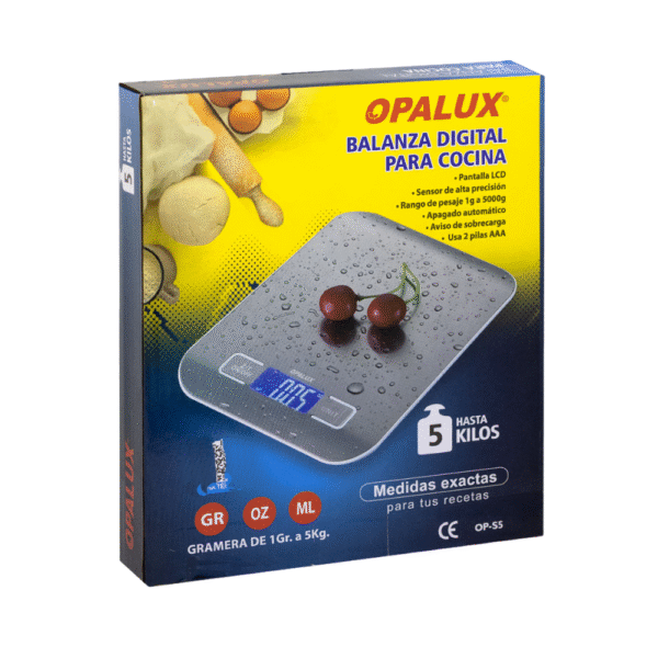 Balanza Digital para Cocina Opalux OP-S5 - Imagen 3