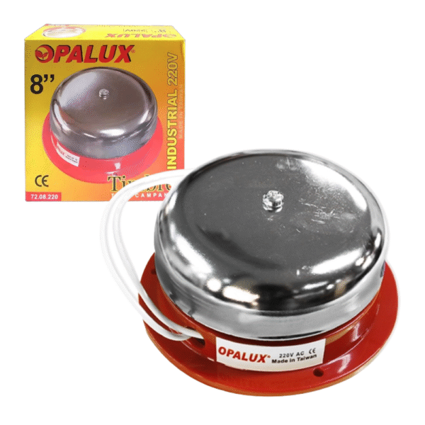 Timbre Industrial Redondo de Metal 8" OPALUX 72.08.220