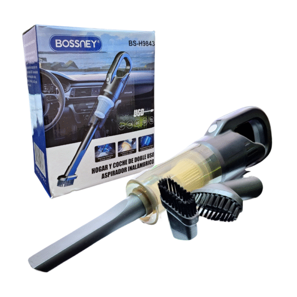 Aspiradora Portatil Recargable para Auto y Hogar Bossney  BS-H9843