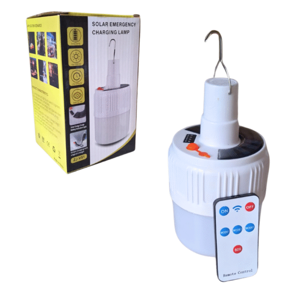 Lampara Foco LED Solar Recargable Colgante con Control ZJ:V51