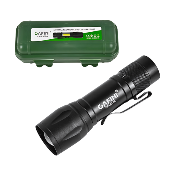 Linterna Tactica USB C Recargable Portatil CAFINI CN-L457A