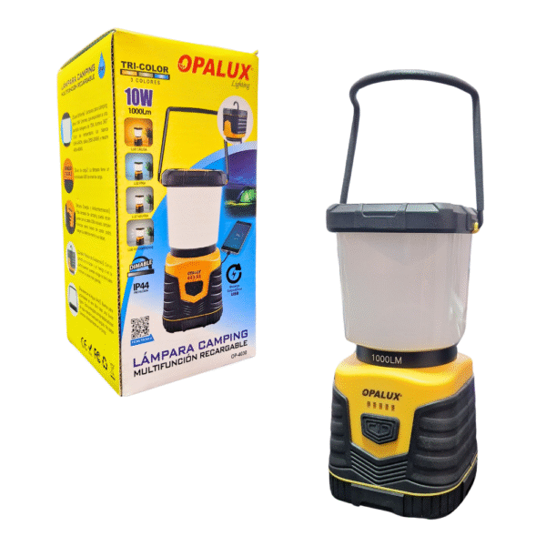 Lampara Camping Multifuncional Recargable 1000 lm Opalux OP-4030
