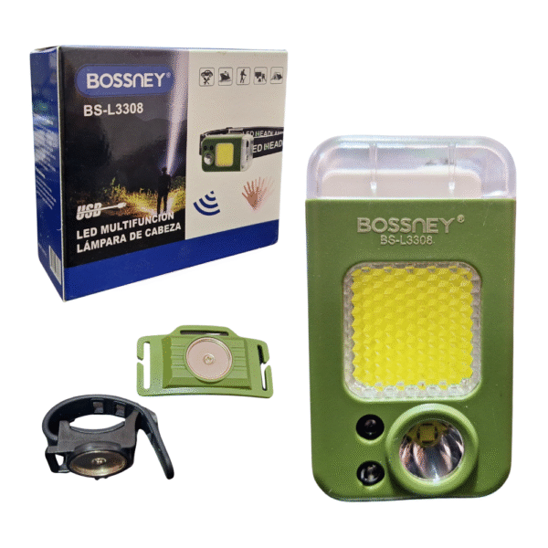 Linterna Frontal Con Sensor, Iman y Encendedor BS-L3308