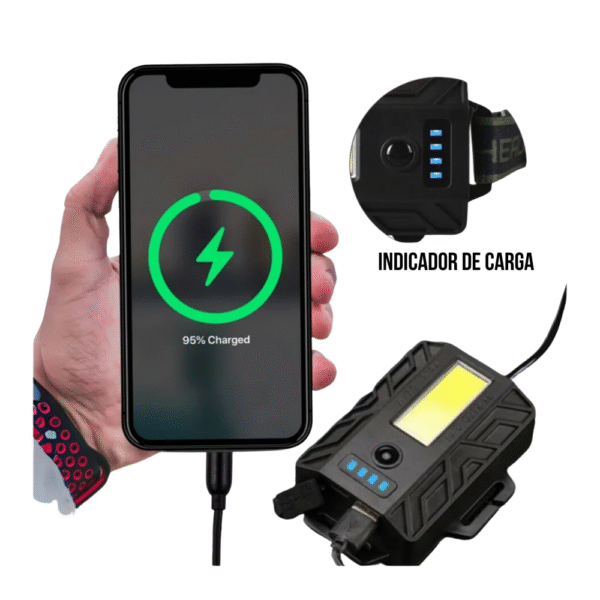 Linterna Led Frontal De Cabeza Recargable Lidimi LD-L1322C - Imagen 3