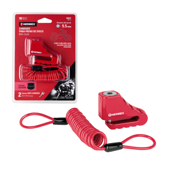 Candado para Disco de Motocicleta 5.5mm Hermex CB-55 - Imagen 2
