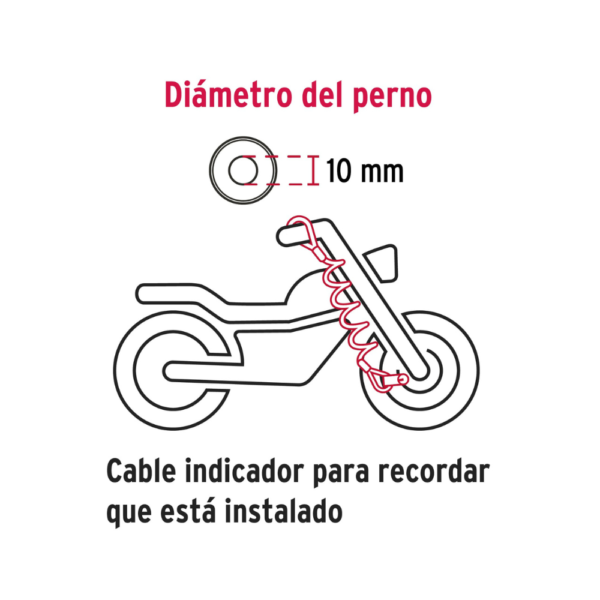 Candado para Disco de Motocicleta 10mm Hermex CB-100 - Imagen 6