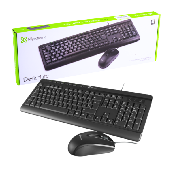 Combo Mouse y teclado Multimedia Español Klip KCK-251S DeskMate