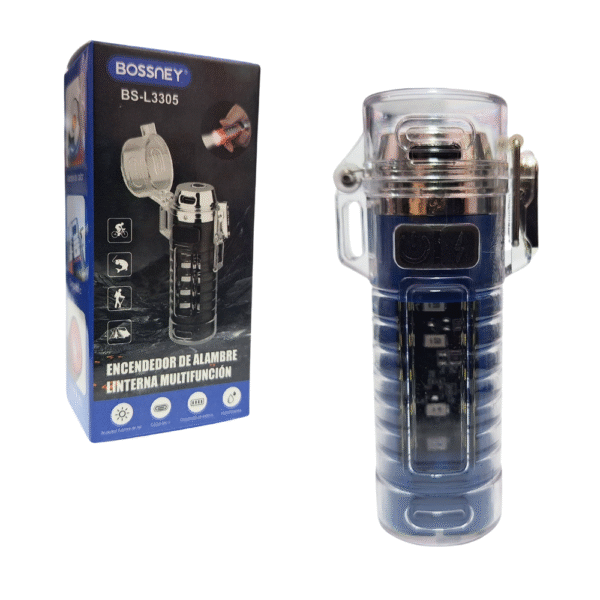 Encendedor Quemador con Linterna Led Recargable Bossney Bs-L3305